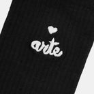 Arte Antwerp Socks Heart Logo Black Ss25-182m-1