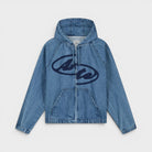 Arte Antwerp Split Logo Denim Hood Jacket Navy Ss26-227j-navy