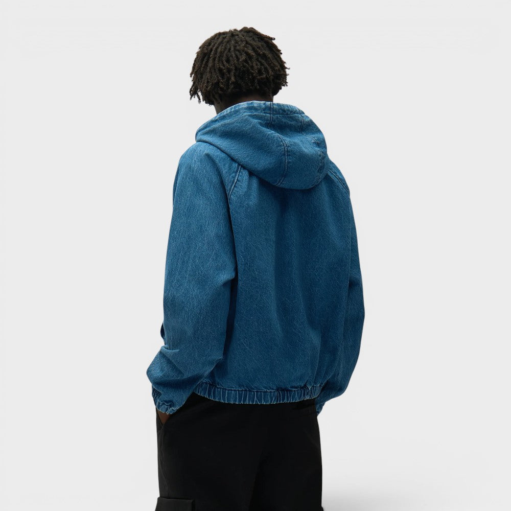 Arte Antwerp Split Logo Denim Hood Jacket Navy Ss26-227j-navy