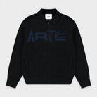 Arte Antwerp Stencil Zip Cardigan Black Aw26-021k