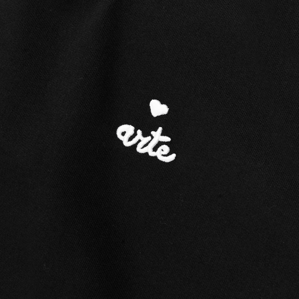 Arte Antwerp Sweat Heart Crewneck Black Ss25-170c-1