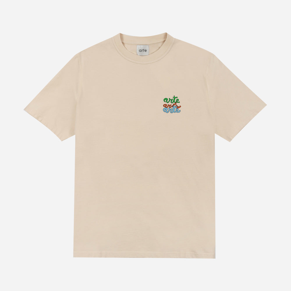 Arte Antwerp T-shirt Multi Logo Cream 102t-250