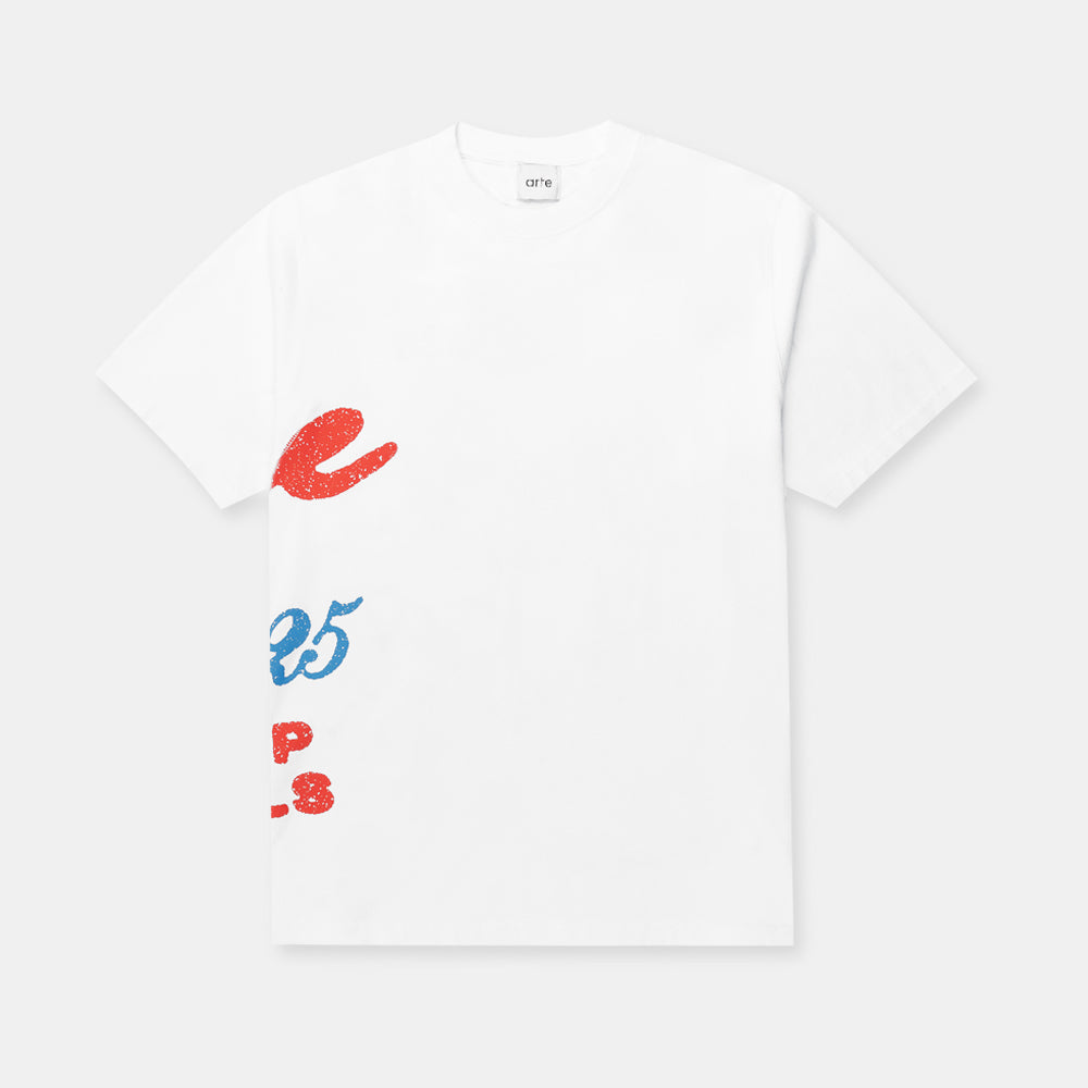 Arte Antwerp T-shirt Side Print White Ss25-114t-100