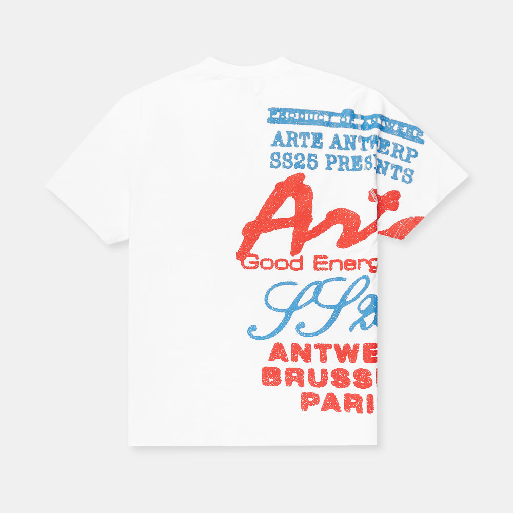 Arte Antwerp T-shirt Side Print White Ss25-114t-100