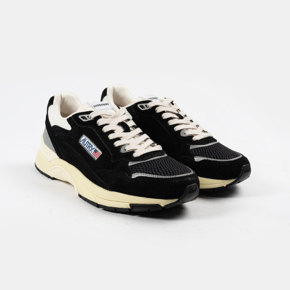スニーカー AUTRY FW25 'Hyperway Low' sneakers (HYLM UM07) Autry Hyperway Sneakers In Black And Silver-tone Suede And Mesh