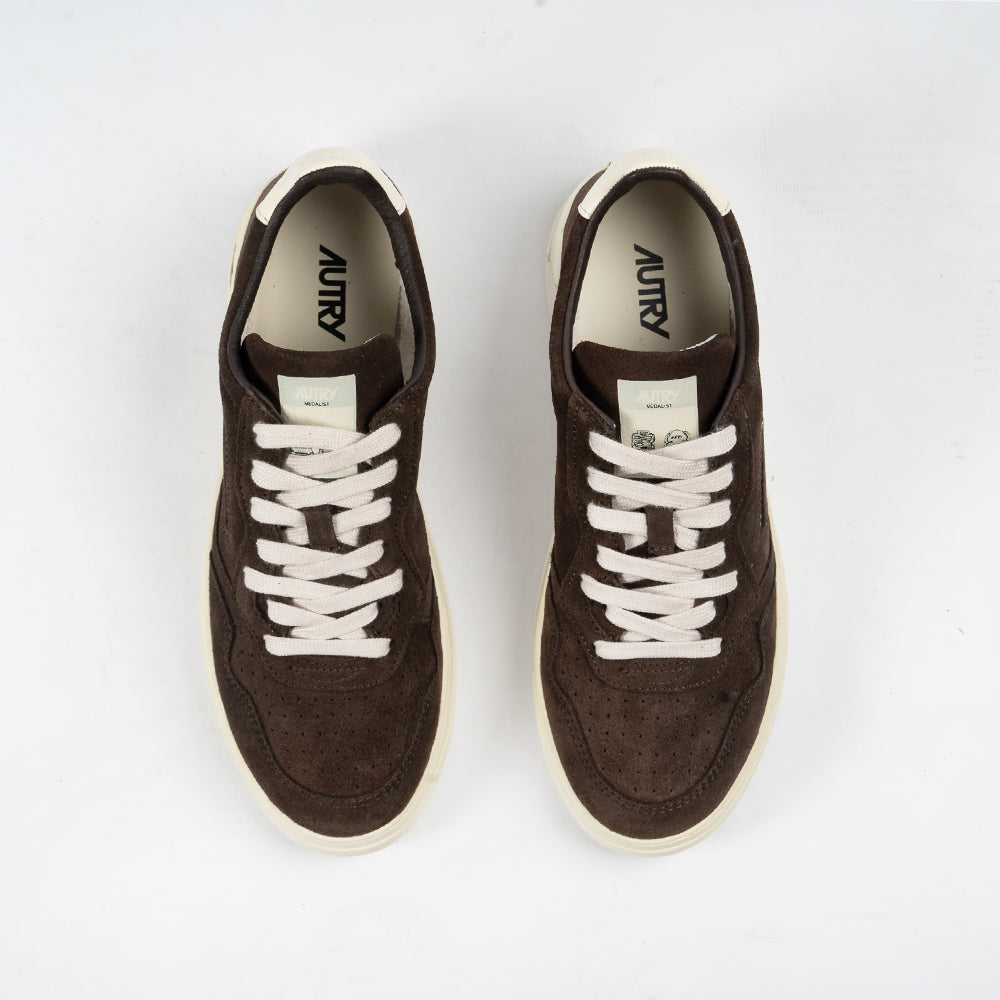 Autry Medalist Low Finish/Suede Moka/Wht