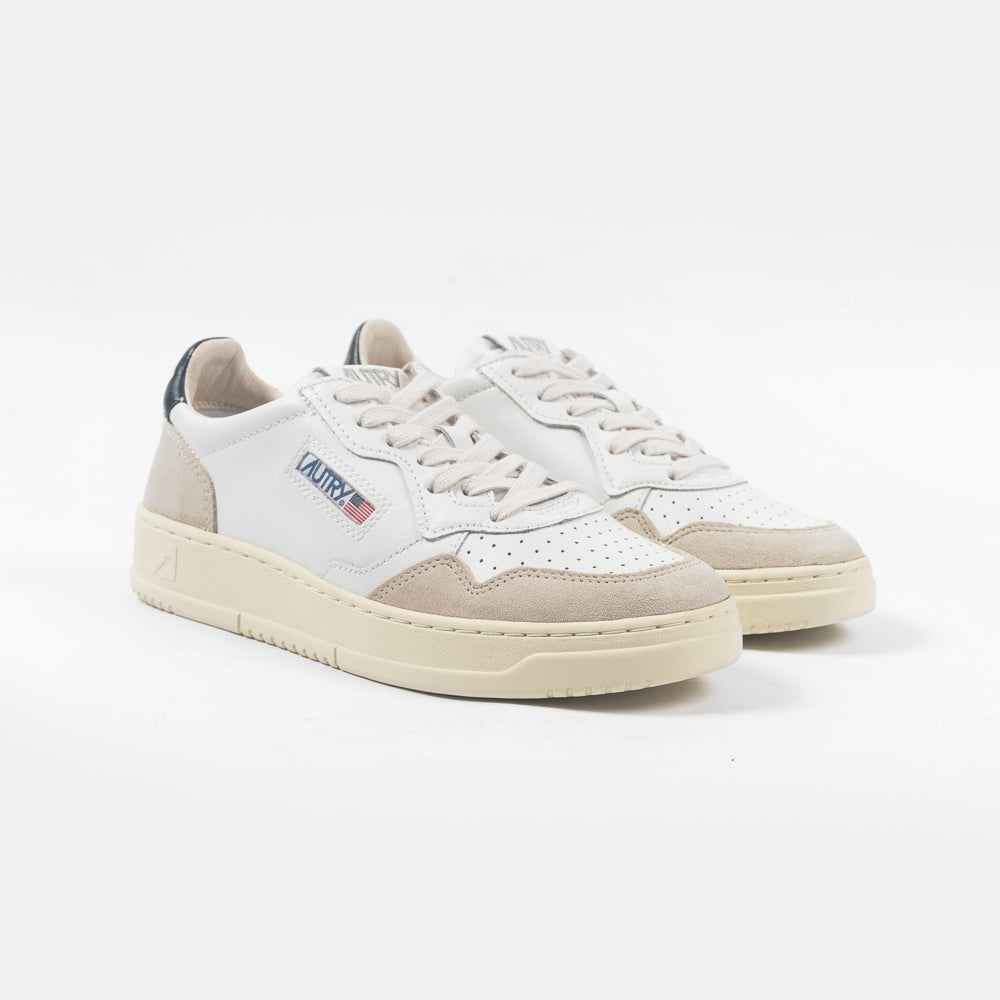 Autry Medalist Low Leat/Suede Wht/Black Aulm-ls21