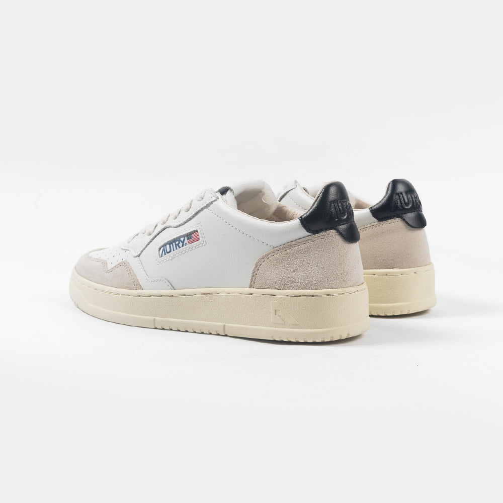 Autry Medalist Low Leat/Suede Wht/Black Aulm-ls21