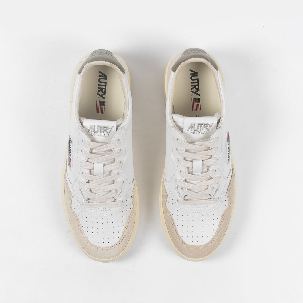 Autry Medalist Low Leat/Suede White/Cvrt/Gr Aulm-ls77