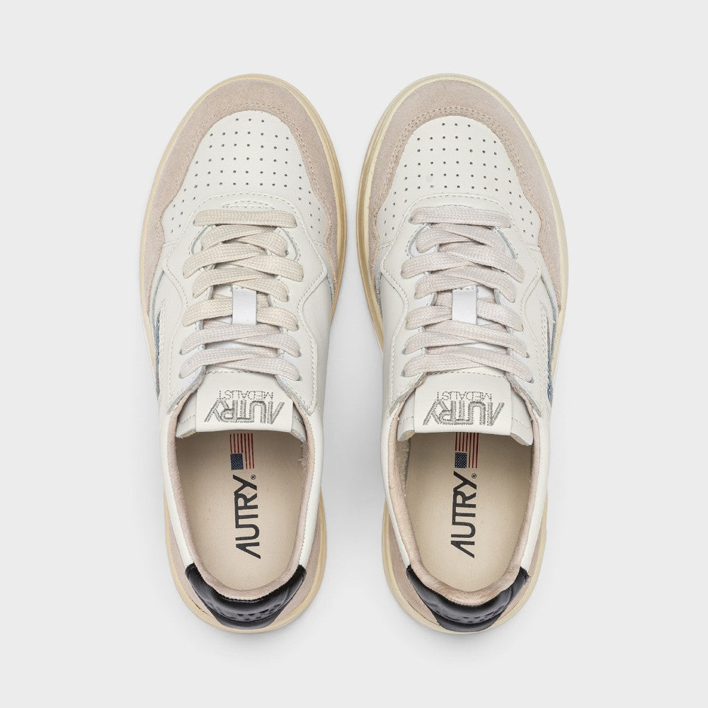 Autry Medalist Low White Black Aulm-ls21