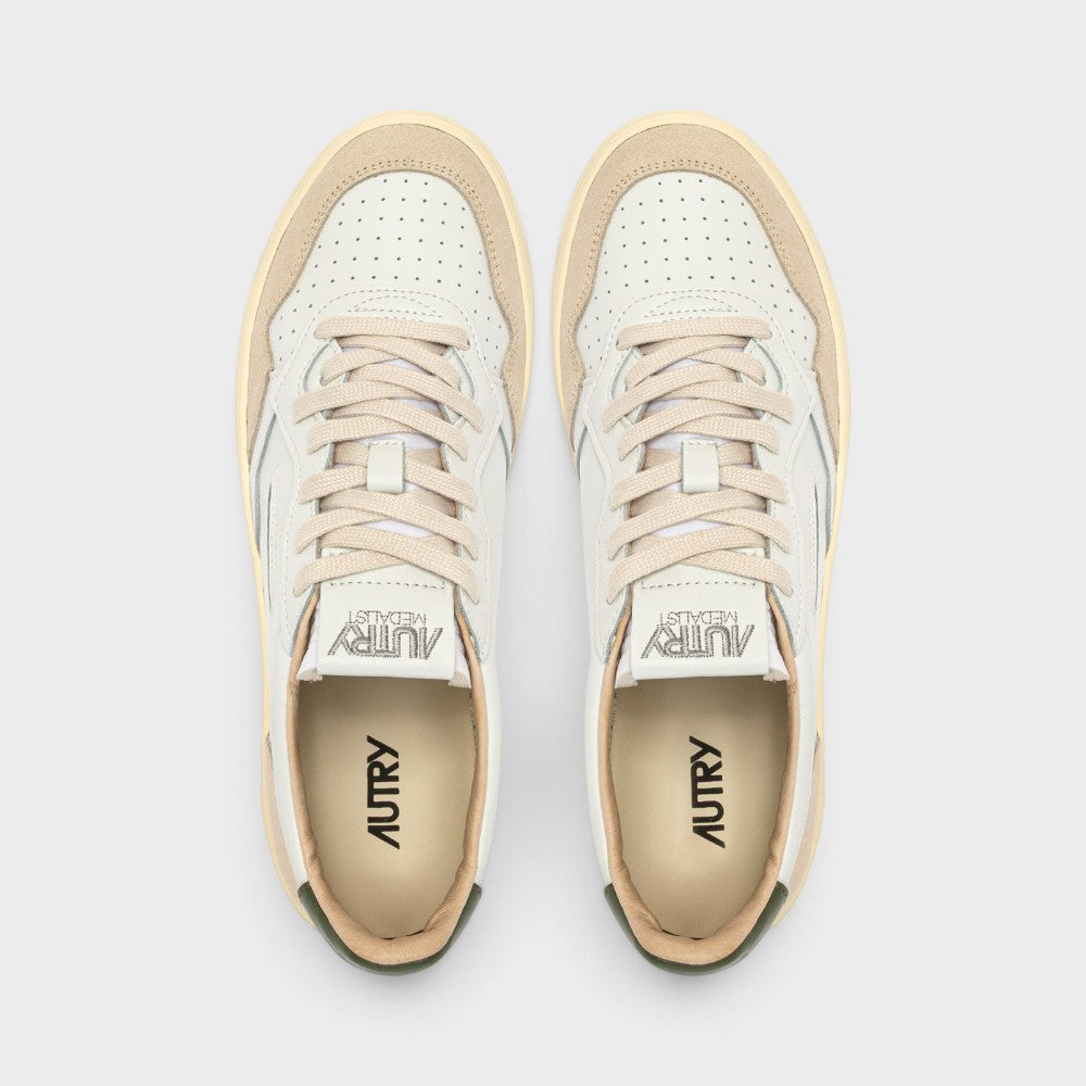 Autry Medalist Low White Bronze Green Aulml-s17