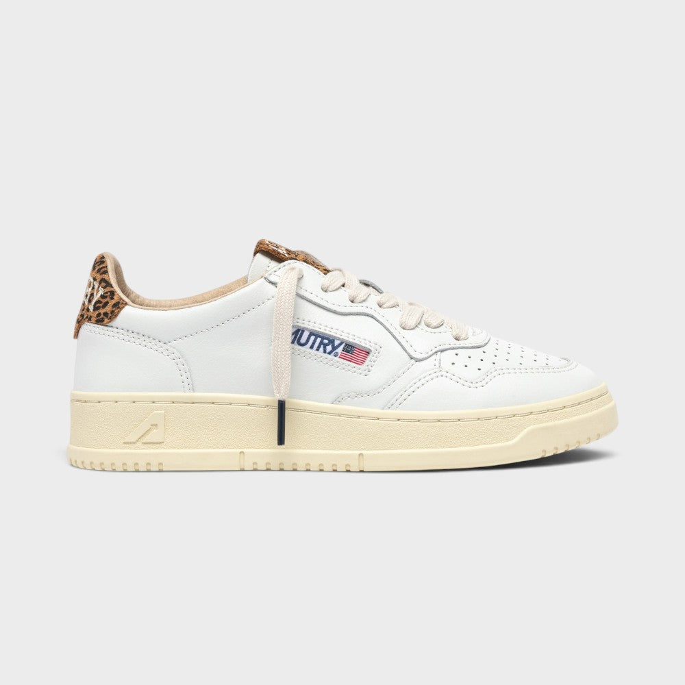 Autry Medalist Low White Leoprint Aulw-hj02