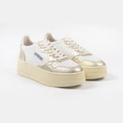 Autry Platform Low Wht/Platinum Ptlw-wb16