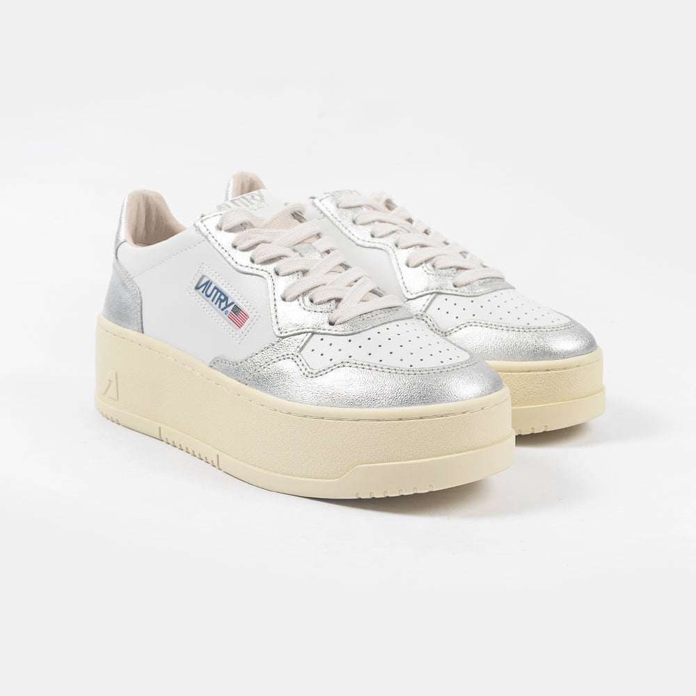 Autry Platform Low Wht/Silver Ptlw-wb28
