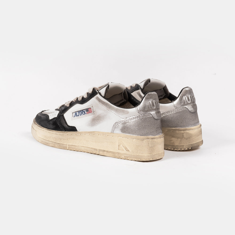 Autry Sup Vint Low Wht/Black/Silver Avlm-sv11