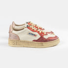 Autry Sup Vint Low Leat/Leat Red/Pink Avlw-mt01