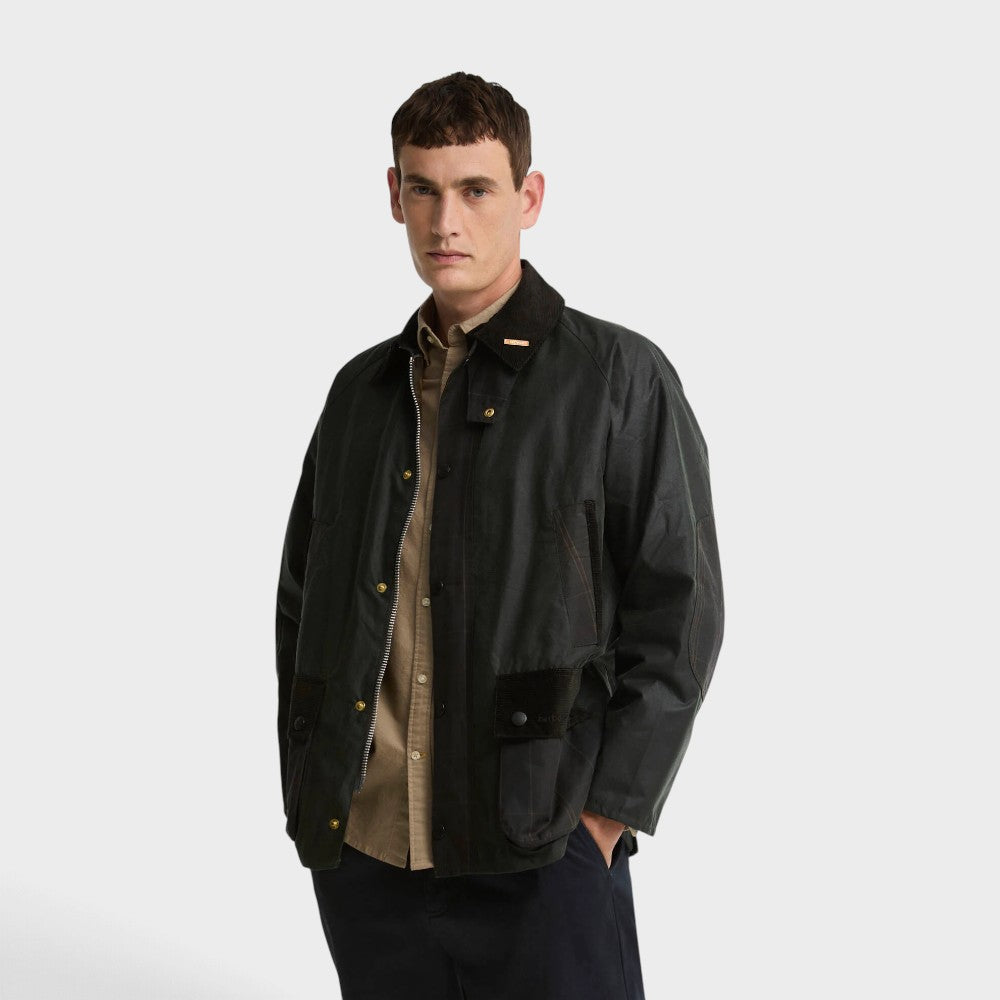 Barbour Icons Patch Bedale Wax Jacket Sage Mwx2585sg51