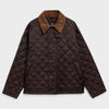 Barbour Oversized Transport Quilted Jacket Dark Brown MQU1796BR51
