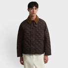 Barbour Os Transport Quilted Jacket Dark Brown Mqu1796br51