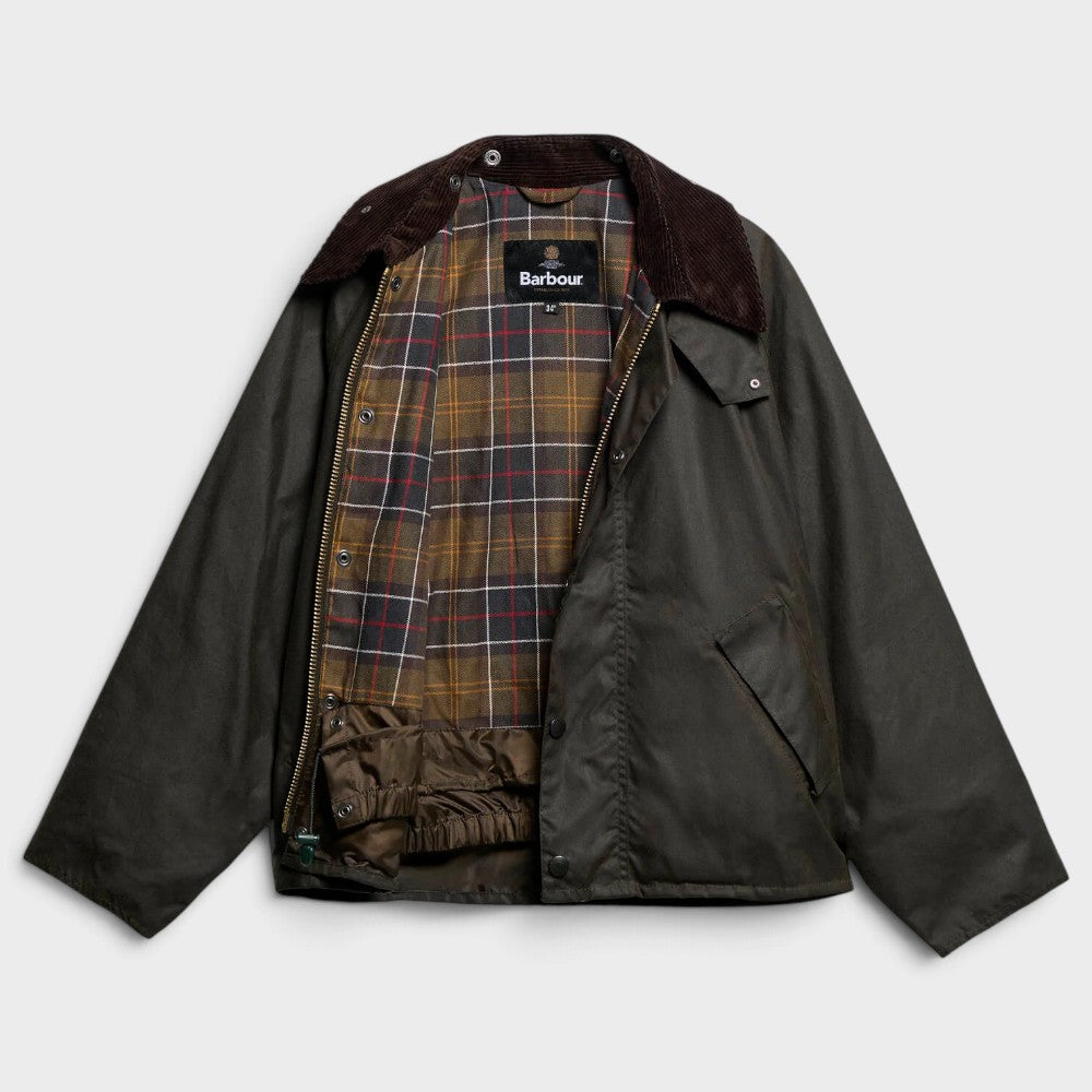 Barbour Os Transport Wax Jacket Olive Mwx1678ol51