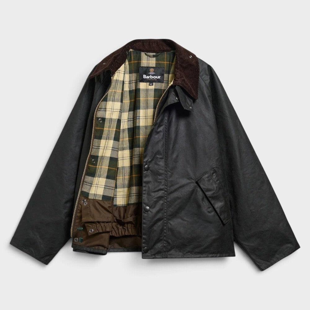 Barbour Os Transport Wax Jacket Sage Mwx1678sg91