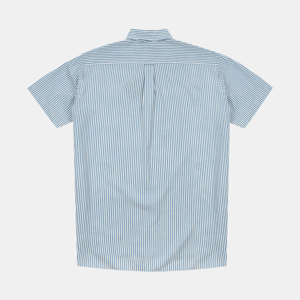 Beams+ B.d. Pullover Classic Fit Ss Blue Stripe 38010164139