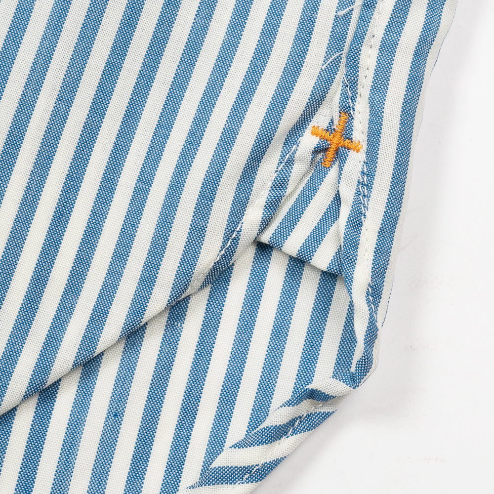 Beams+ B.d. Pullover Classic Fit Ss Blue Stripe 38010164139