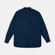 Beams+ Band Collar Indigo Chambray Indigo 38110442139
