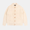 Beams+ Cardigan Alan Patchwork Off White 3815-0149