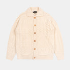 Beams+ Cardigan Alan Patchwork Off White 3815-0149