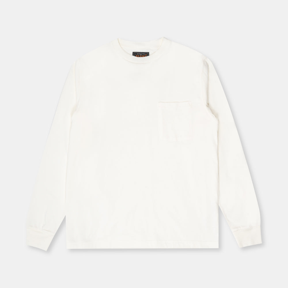 Beams+ Pocket Tee 40/2 White 381400066156