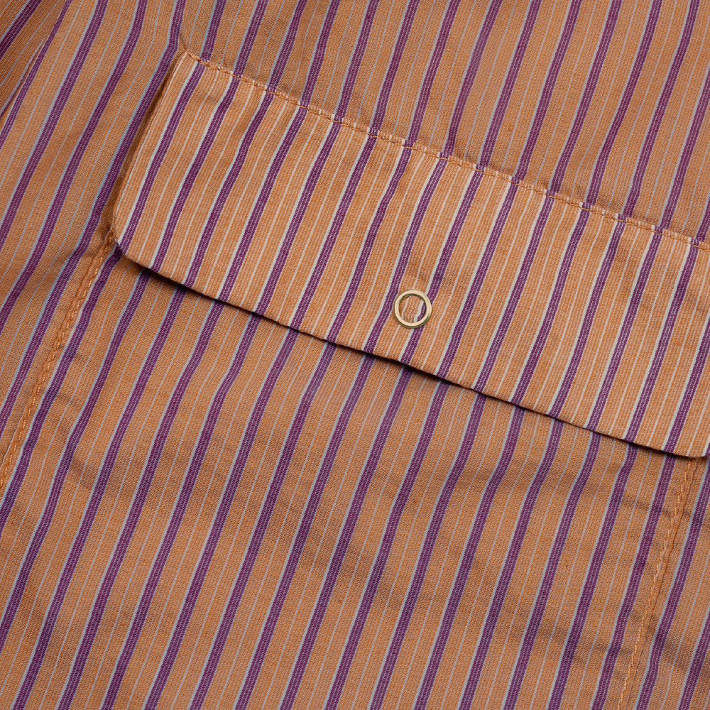 Beams+ Swing Jacket Bumpy Stripe Orange 38180638139