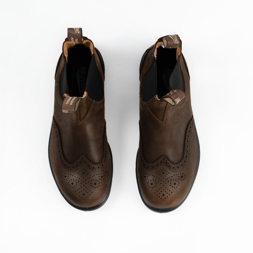 Blundstone Elastic Sided Boot Rustic Brown Brogue 2444