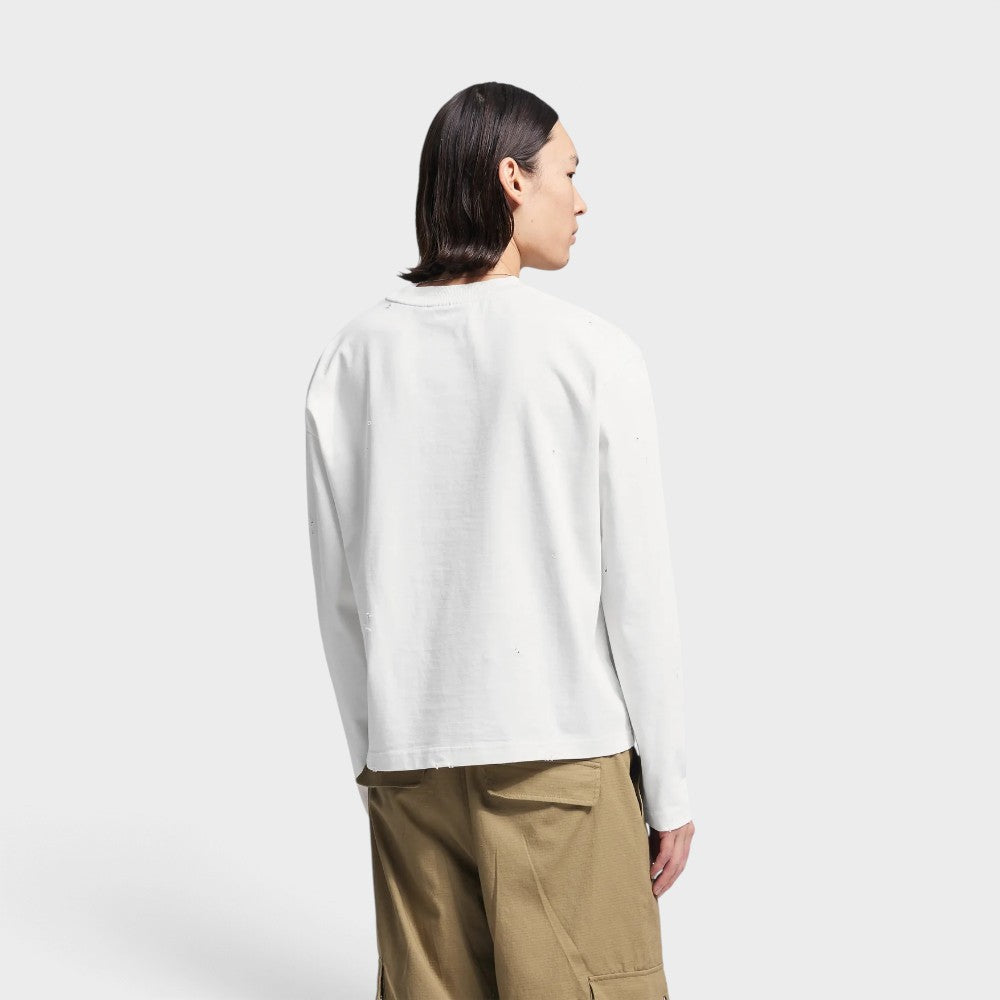 Bram's Fruit Distressed Quote Ls Tshirt White Fw26-2090-white