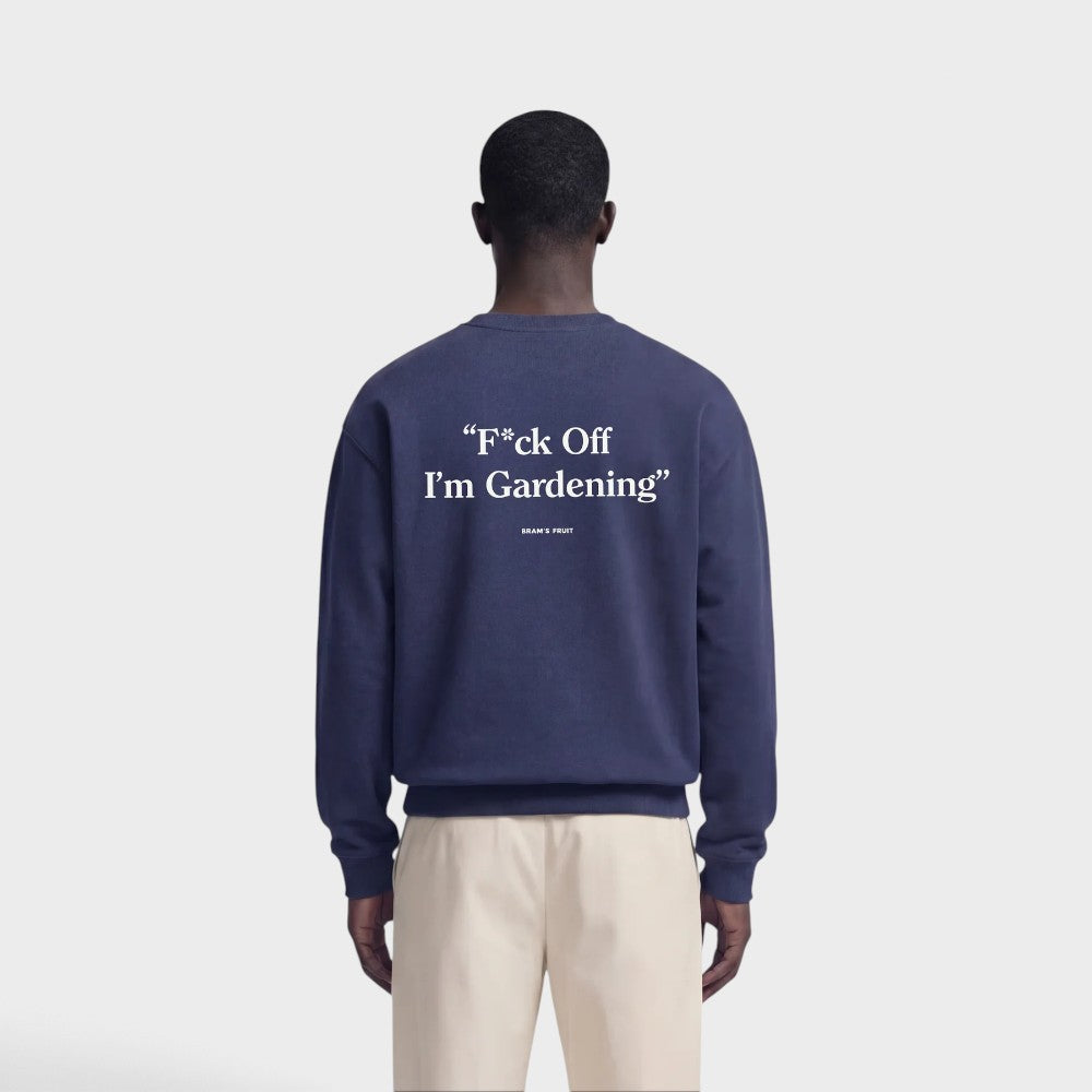 Bram's Fruit Fck Off Im Gardening Crewneck Navy 1243-navy