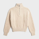Bram's Fruit Fisherman Quarter Zip Knit Beige 2035-beige