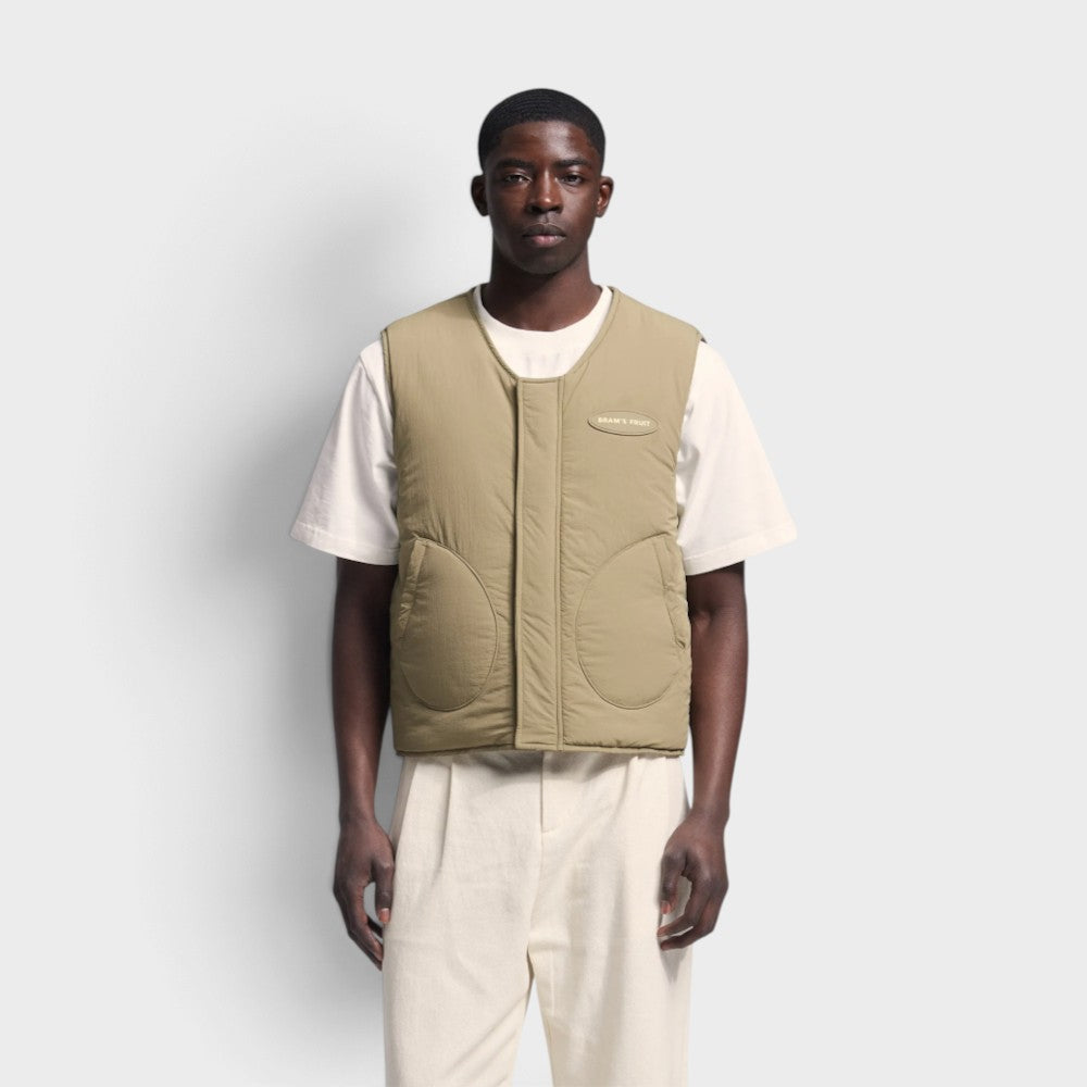 Bram's Fruit Reversible Padded Vest S/Manch Olive Green 2012-green