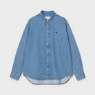 Carhartt Wip L/S Lucas Shirt Blue Stone Washed I034525-01-06
