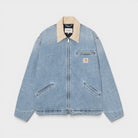 Carhartt Wip Og Detroit Jacket Blue Dusty H Brown Burst Washed I036593-2xn-ur