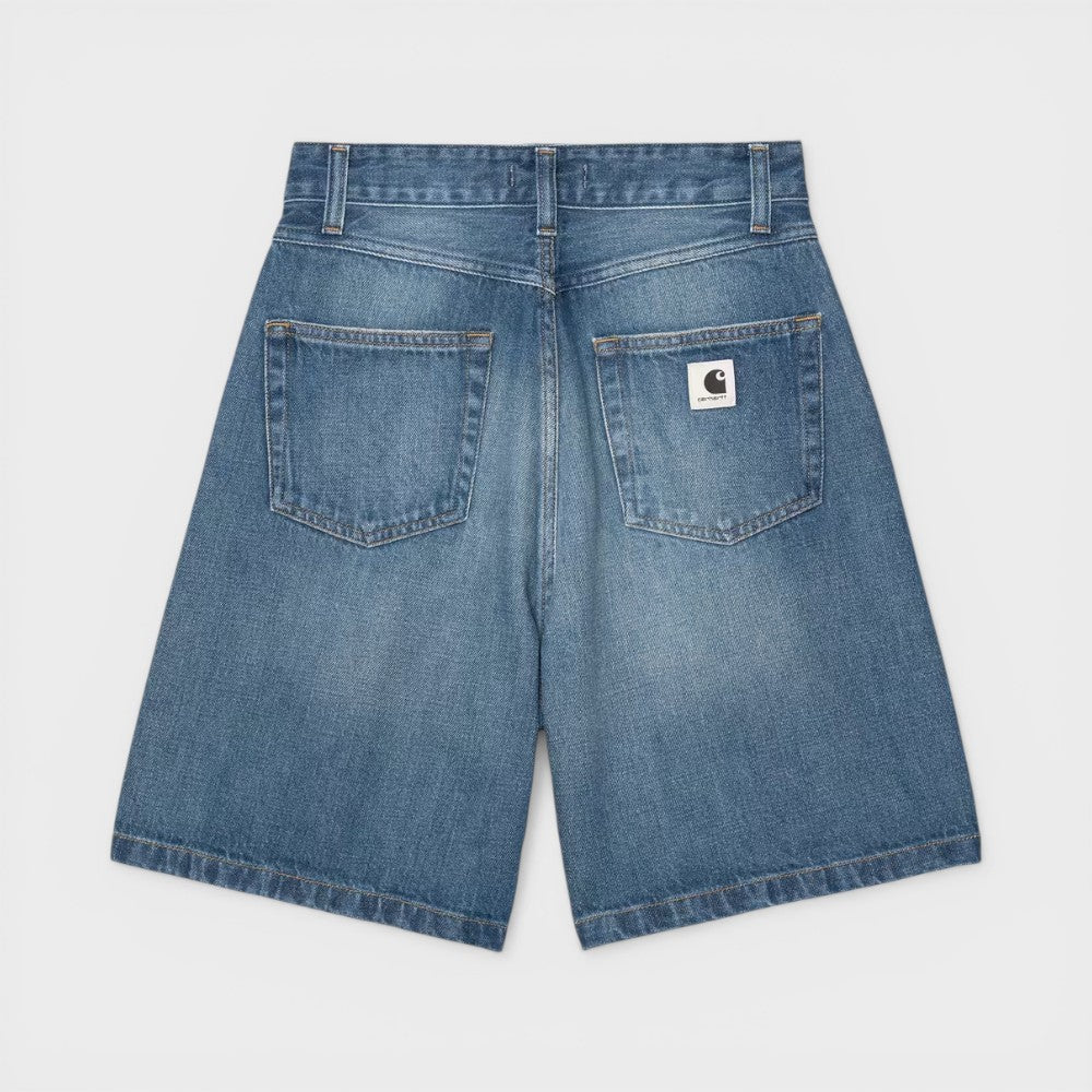 Carhartt Wip W Alta Short Blue Dark Used Wash I033345-01-4l