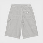 Carhartt Wip W Mercer Single Knee Short Mercer Stripe Graphite Stone Washed I036532-3ok-06