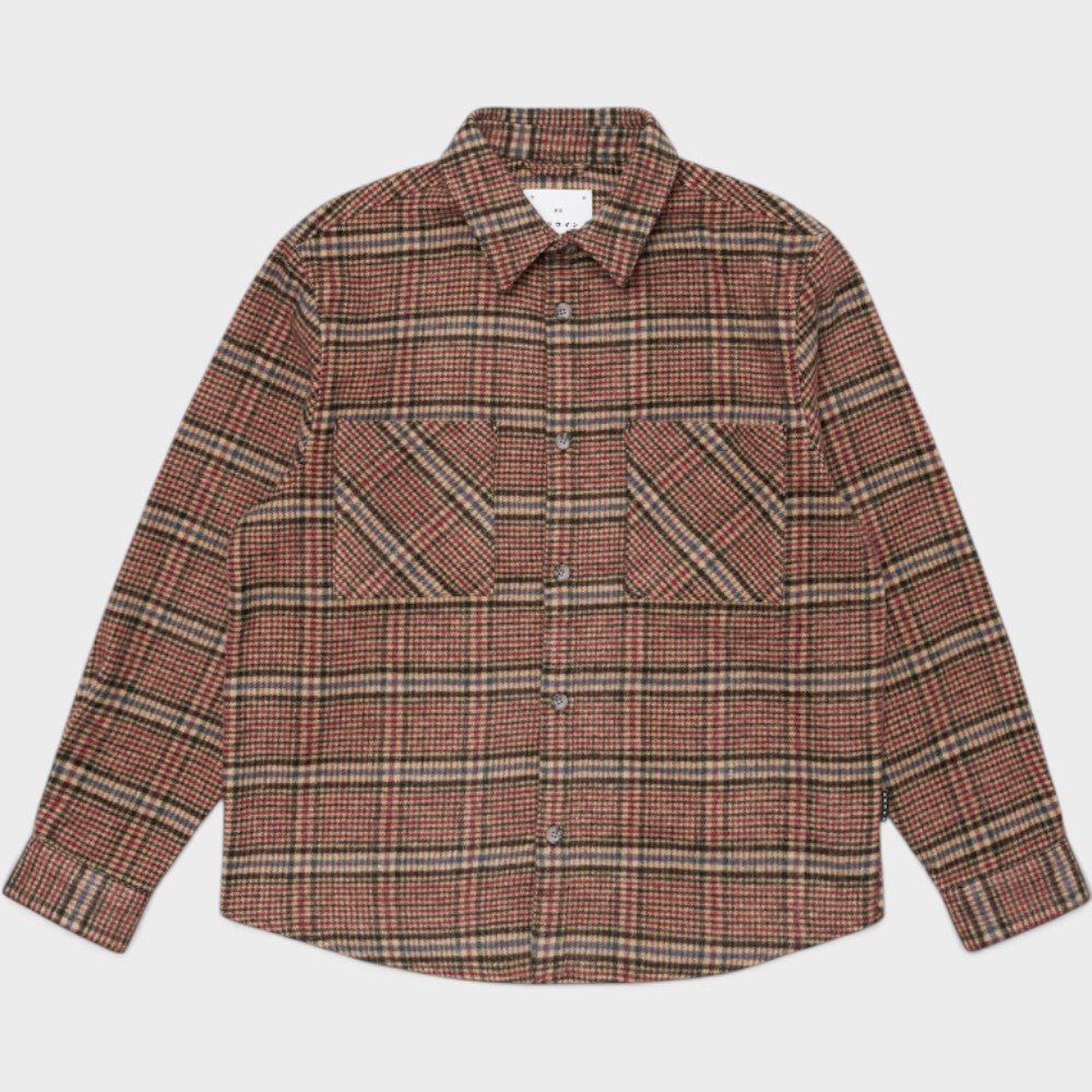 Edwin Julius Shirt L/S Burgundy Blue I037312-3mj-67