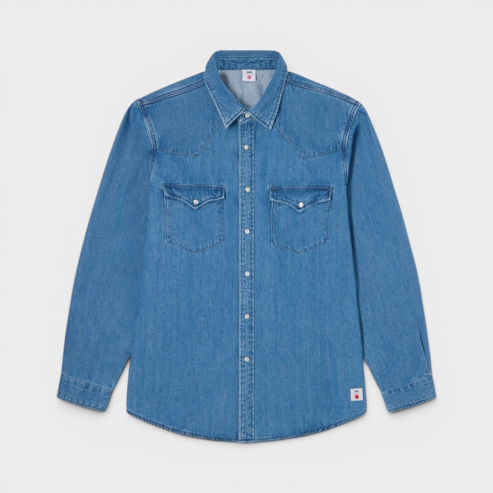 Edwin Western Shirt L/S Blue Light Used I035113-01-5w