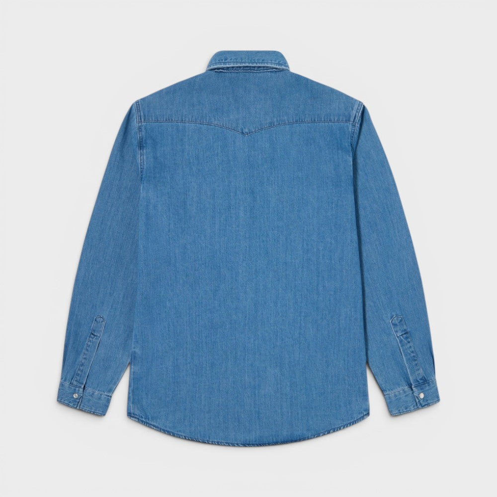 Edwin Western Shirt L/S Blue Light Used I035113-01-5w