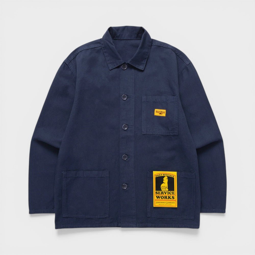 Service Works Canvas Chore Shirt Dark Navy Sw009s26-dark-navy