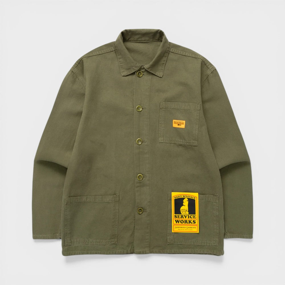 Service Works Canvas Chore Shirt Olive Sw009s26-olive