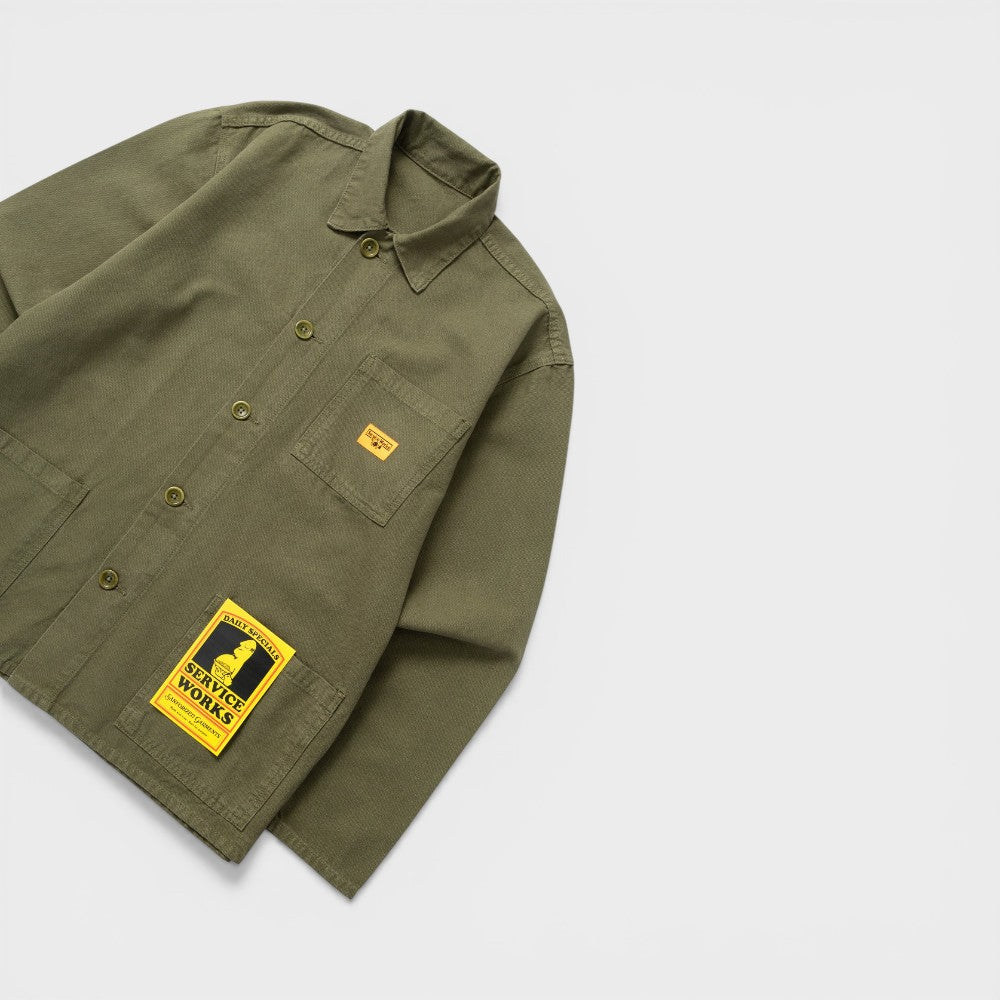 Service Works Canvas Chore Shirt Olive Sw009s26-olive