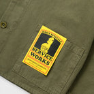 Service Works Canvas Chore Shirt Olive Sw009s26-olive
