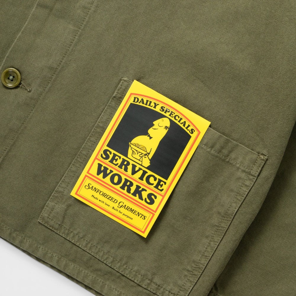 Service Works Canvas Chore Shirt Olive Sw009s26-olive