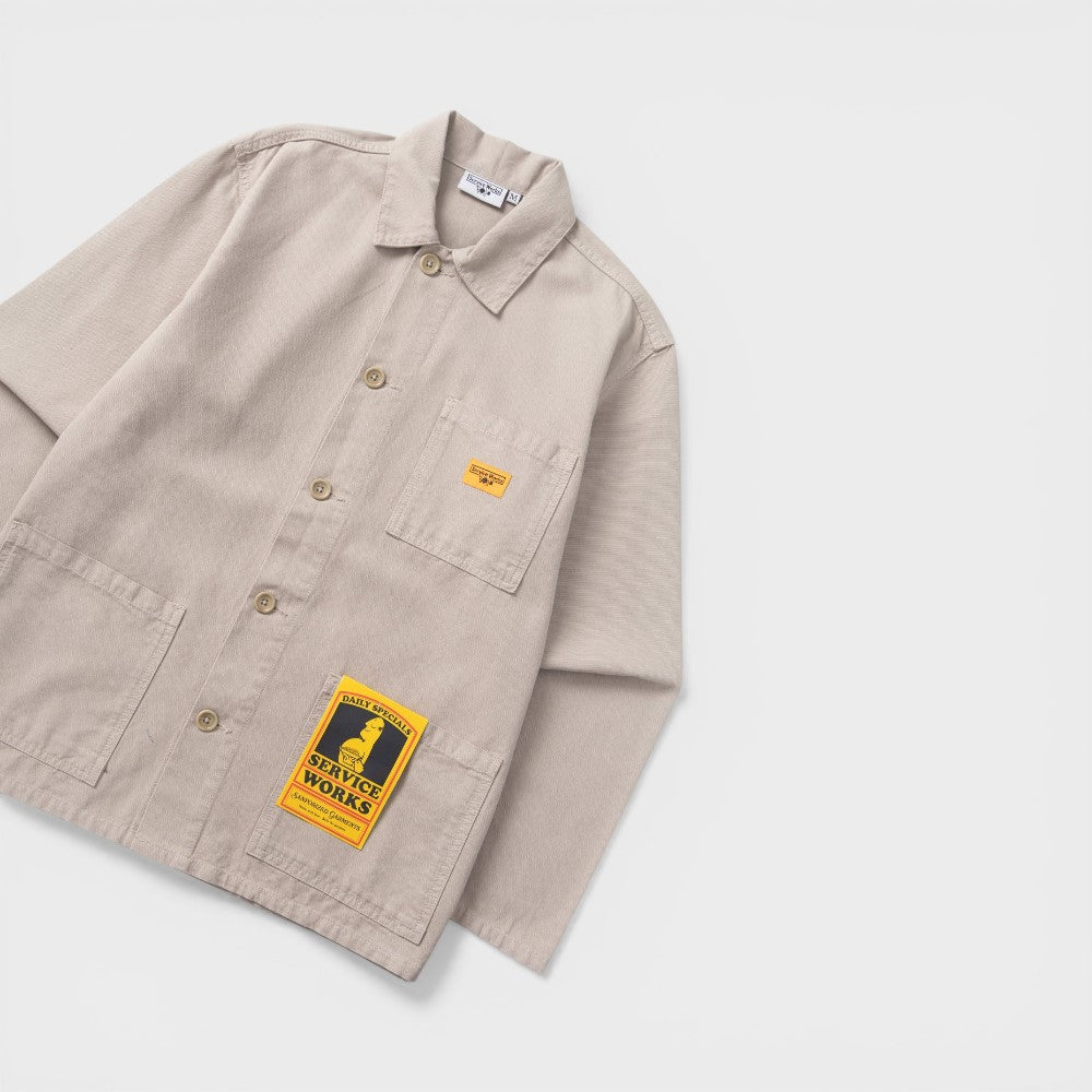 Service Works Canvas Chore Shirt Stone Sw009s26-stone
